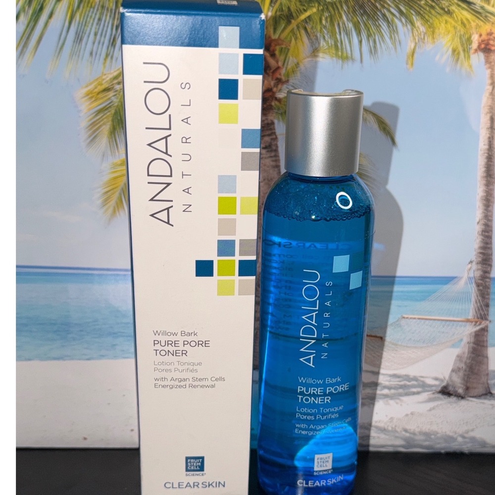 Andalou Naturals Willow Bark Pure Pore Toner Clear Skin Argan Stem Cells 6oz NEW